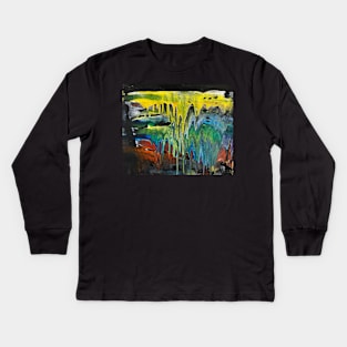 Paint splattered Kids Long Sleeve T-Shirt